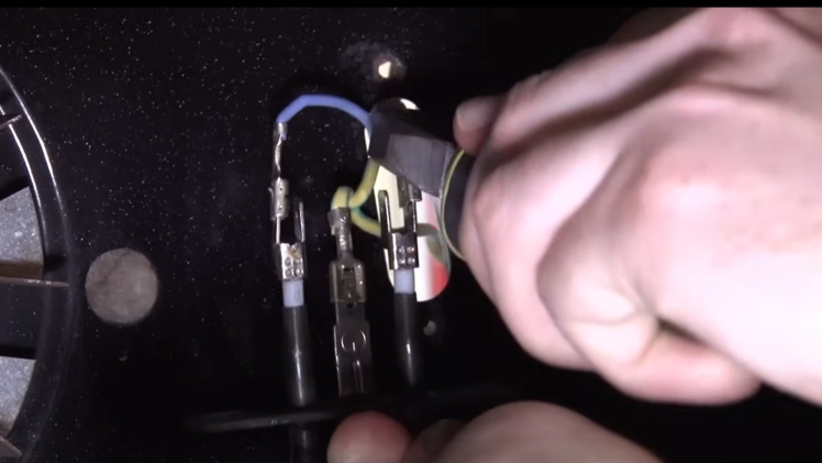 Remove the electrical connections from the element.